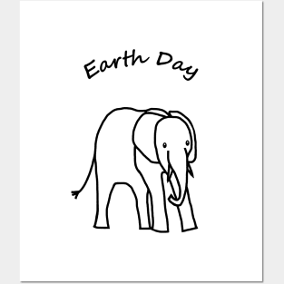 Earth Day Baby Elephant Posters and Art